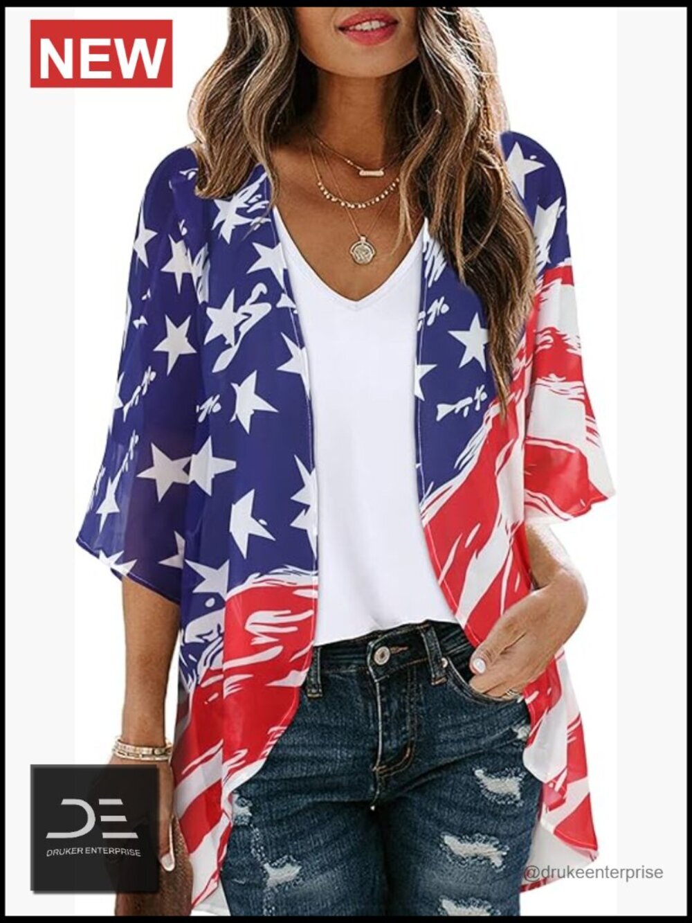 Floral Print Puff Sleeve Kimono Cardigan Loose Cover Up Blouse